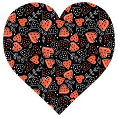 Seamless-vector-pattern-with-watermelons-hearts-mint Wooden Puzzle Heart by Amaryn4rt