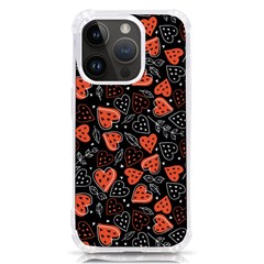 Seamless-vector-pattern-with-watermelons-hearts-mint Iphone 14 Pro Tpu Uv Print Case by Amaryn4rt