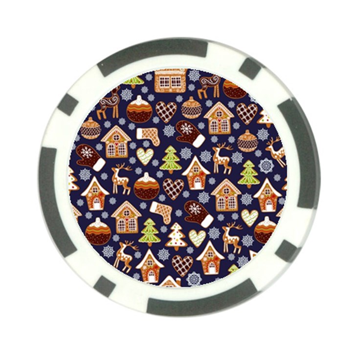 Winter-seamless-patterns-with-gingerbread-cookies-holiday-background Poker Chip Card Guard