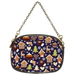 Winter-seamless-patterns-with-gingerbread-cookies-holiday-background Chain Purse (Two Sides) Back