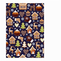 Winter-seamless-patterns-with-gingerbread-cookies-holiday-background Small Garden Flag (two Sides) by Amaryn4rt