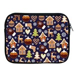 Winter-seamless-patterns-with-gingerbread-cookies-holiday-background Apple iPad 2/3/4 Zipper Cases Front