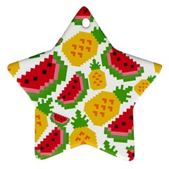 Watermelon-pattern-se-fruit-summer Ornament (star)