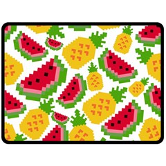 Watermelon-pattern-se-fruit-summer Fleece Blanket (large) by Amaryn4rt