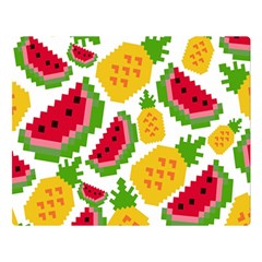 Watermelon-pattern-se-fruit-summer Two Sides Premium Plush Fleece Blanket (large) by Amaryn4rt