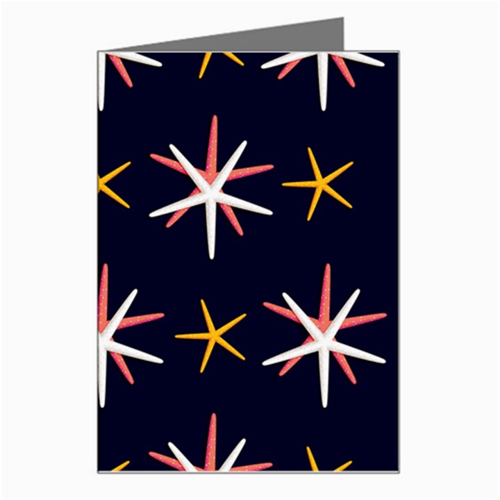 Sea-stars-pattern-sea-texture Greeting Card