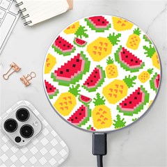 Watermelon-pattern-se-fruit-summer Wireless Fast Charger(white) by Amaryn4rt