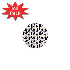 Black-cat-star-christmas-tree 1  Mini Magnets (100 Pack)  by Amaryn4rt