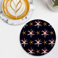 Sea-stars-pattern-sea-texture Uv Print Round Tile Coaster by Amaryn4rt