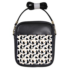 Black-cat-star-christmas-tree Girls Sling Bag by Amaryn4rt