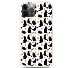 Black-cat-star-christmas-tree Iphone 12 Pro Max Tpu Uv Print Case by Amaryn4rt