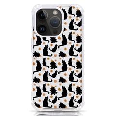 Black-cat-star-christmas-tree Iphone 14 Pro Tpu Uv Print Case by Amaryn4rt