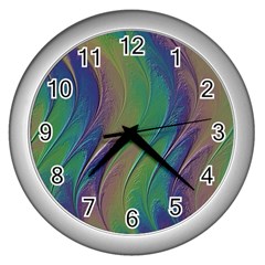 Texture-abstract-background Wall Clock (silver) by Amaryn4rt