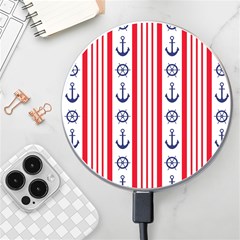 Nautical-papers-nautical-background Wireless Fast Charger(white) by Amaryn4rt