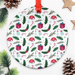 Christmas-background Ornament (round) by Amaryn4rt