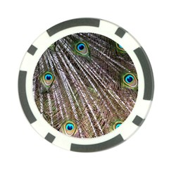 Peacock-feathers-pattern-colorful Poker Chip Card Guard by Amaryn4rt