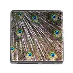 Peacock-feathers-pattern-colorful Memory Card Reader (square 5 Slot) by Amaryn4rt