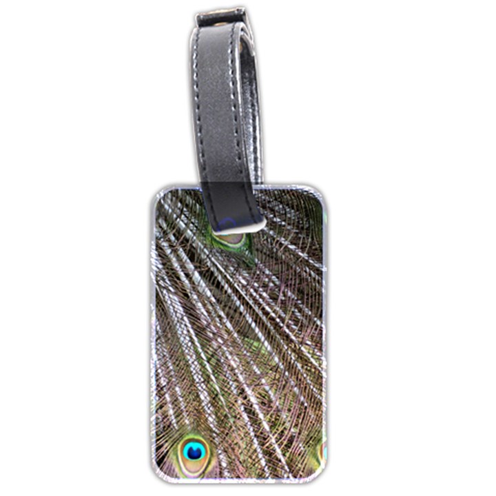 Peacock-feathers-pattern-colorful Luggage Tag (two sides)