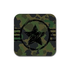 Military-camouflage-design Rubber Coaster (square) by Amaryn4rt