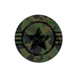 Military-camouflage-design Rubber Round Coaster (4 pack) Front