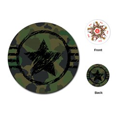 Military-camouflage-design Playing Cards Single Design (round) by Amaryn4rt