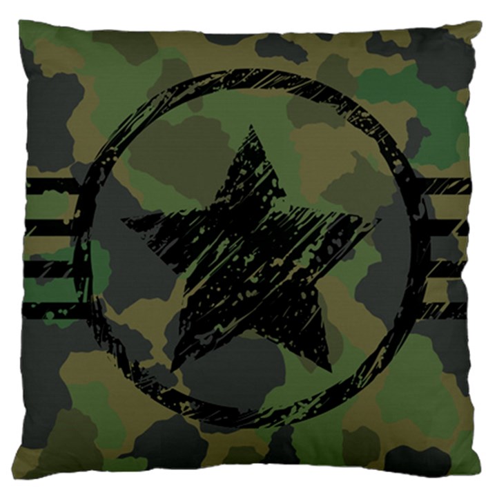 Military-camouflage-design Large Cushion Case (One Side)