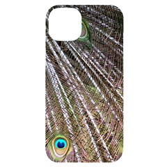 Peacock-feathers-pattern-colorful Iphone 14 Plus Black Uv Print Case by Amaryn4rt