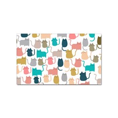 Cute-seamless-pattern-happy-kitty-kitten-cat Sticker Rectangular (10 Pack) by Amaryn4rt