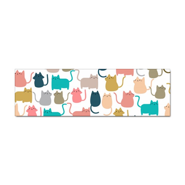 Cute-seamless-pattern-happy-kitty-kitten-cat Sticker Bumper (100 pack)