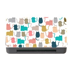 Cute-seamless-pattern-happy-kitty-kitten-cat Memory Card Reader With Cf by Amaryn4rt