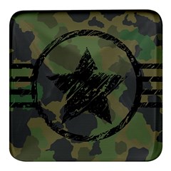 Military-camouflage-design Square Glass Fridge Magnet (4 Pack) by Amaryn4rt