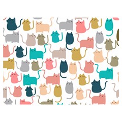 Cute-seamless-pattern-happy-kitty-kitten-cat Premium Plush Fleece Blanket (extra Small) by Amaryn4rt