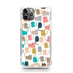 Cute-seamless-pattern-happy-kitty-kitten-cat Iphone 11 Pro 5 8 Inch Tpu Uv Print Case by Amaryn4rt