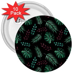 Abstract-seamless-pattern-with-tropical-leaves-hand-draw-texture-vector 3  Buttons (10 Pack)  by Amaryn4rt