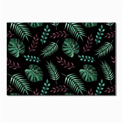 Abstract-seamless-pattern-with-tropical-leaves-hand-draw-texture-vector Postcard 4 x 6  (pkg Of 10) by Amaryn4rt