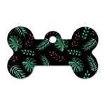 Abstract-seamless-pattern-with-tropical-leaves-hand-draw-texture-vector Dog Tag Bone (One Side) Front