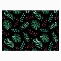 Abstract-seamless-pattern-with-tropical-leaves-hand-draw-texture-vector Large Glasses Cloth by Amaryn4rt