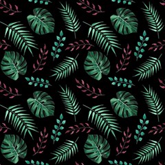 Abstract-seamless-pattern-with-tropical-leaves-hand-draw-texture-vector Play Mat (rectangle) by Amaryn4rt