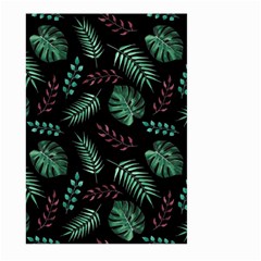 Abstract-seamless-pattern-with-tropical-leaves-hand-draw-texture-vector Large Garden Flag (two Sides) by Amaryn4rt