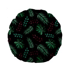 Abstract-seamless-pattern-with-tropical-leaves-hand-draw-texture-vector Standard 15  Premium Round Cushions by Amaryn4rt