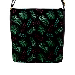 Abstract-seamless-pattern-with-tropical-leaves-hand-draw-texture-vector Flap Closure Messenger Bag (l) by Amaryn4rt