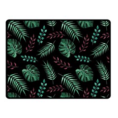 Abstract-seamless-pattern-with-tropical-leaves-hand-draw-texture-vector Two Sides Fleece Blanket (small) by Amaryn4rt