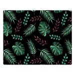 Abstract-seamless-pattern-with-tropical-leaves-hand-draw-texture-vector Two Sides Premium Plush Fleece Blanket (Large) 80 x60  Blanket Front