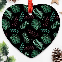 Mixed-background-patterns Heart Ornament (two Sides) by Amaryn4rt