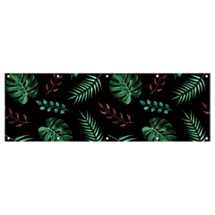 Abstract-seamless-pattern-with-tropical-leaves-hand-draw-texture-vector Banner And Sign 12  X 4  by Amaryn4rt