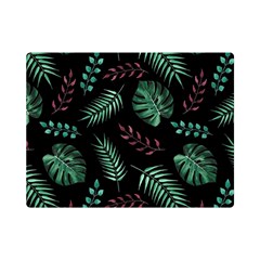 Abstract-seamless-pattern-with-tropical-leaves-hand-draw-texture-vector Premium Plush Fleece Blanket (mini) by Amaryn4rt