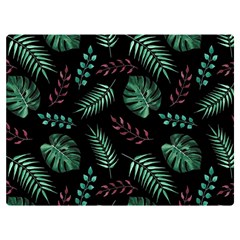 Abstract-seamless-pattern-with-tropical-leaves-hand-draw-texture-vector Premium Plush Fleece Blanket (extra Small) by Amaryn4rt