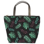 Memphis-seamless-patterns-abstract-jumble-textures Bucket Bag Front