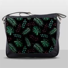 Abstract-seamless-pattern-with-tropical-leaves Messenger Bag by Amaryn4rt