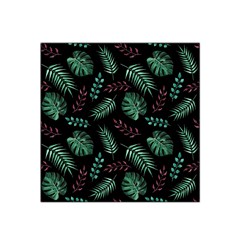 Abstract-seamless-pattern-with-tropical-leaves Satin Bandana Scarf 22  X 22  by Amaryn4rt